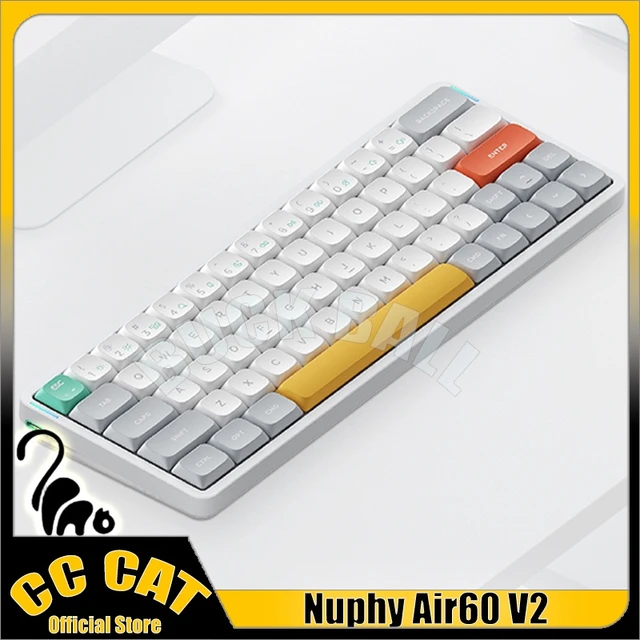 Nuphy-Bluetooth付きワイヤレスメカニカルキーボード,超薄型,3モード 