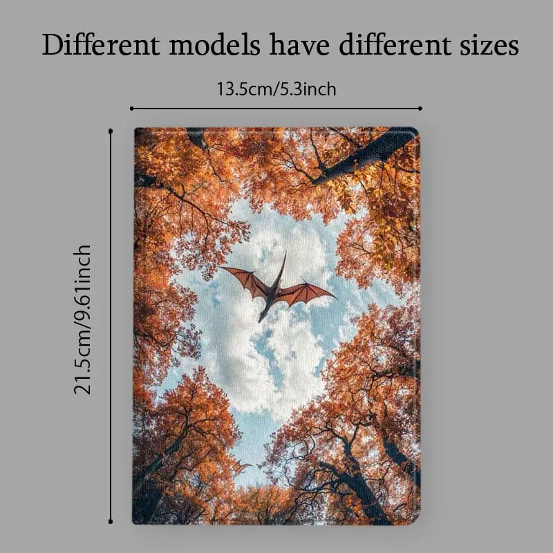 Cartoon Flying Dragon Sunset Tablet Case with Enhanced Design
