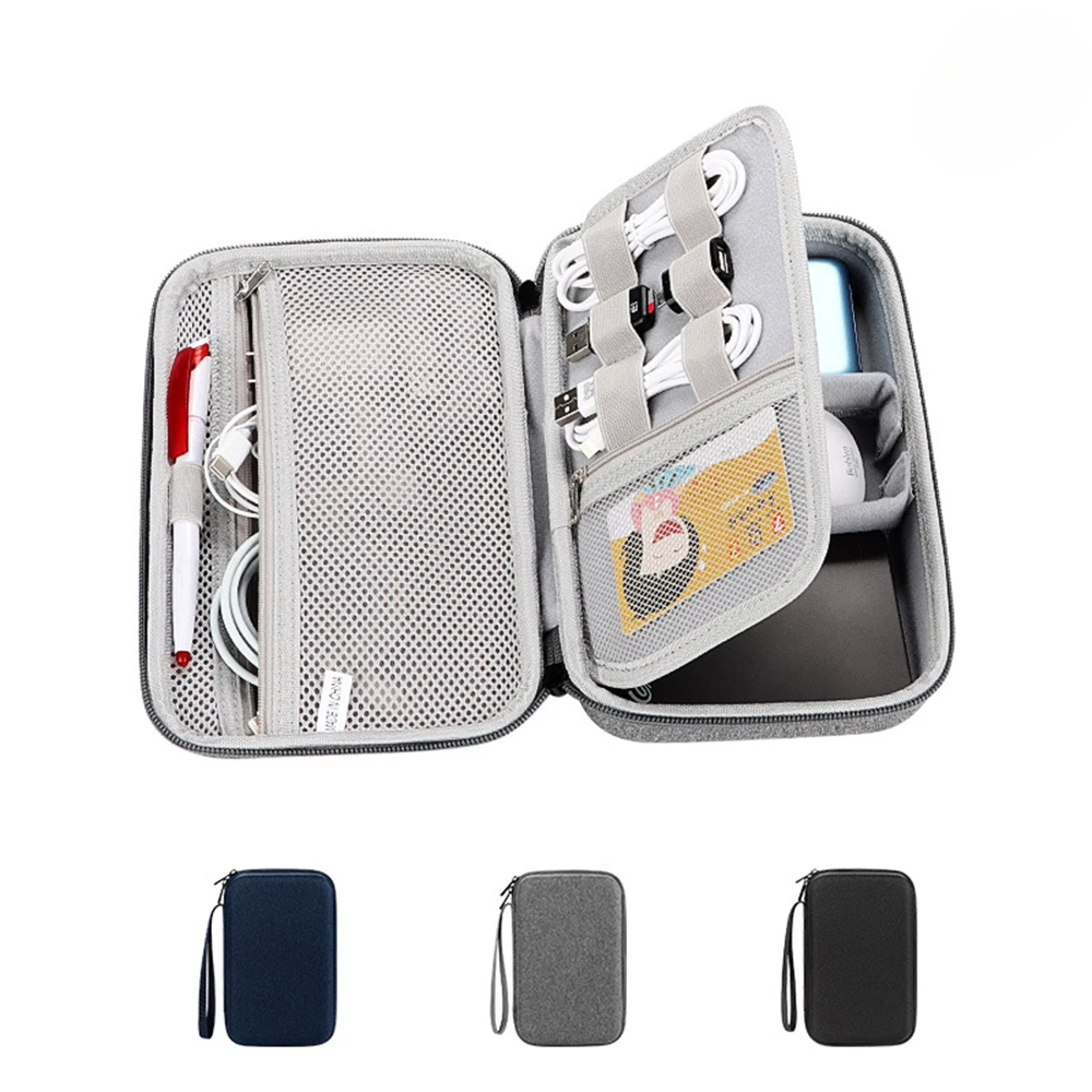 

Large Capacity Travel Electronics Accessories Organizer Tablet Hard Disk Cable Portable Storage Bag EVA Duricrust Airbag