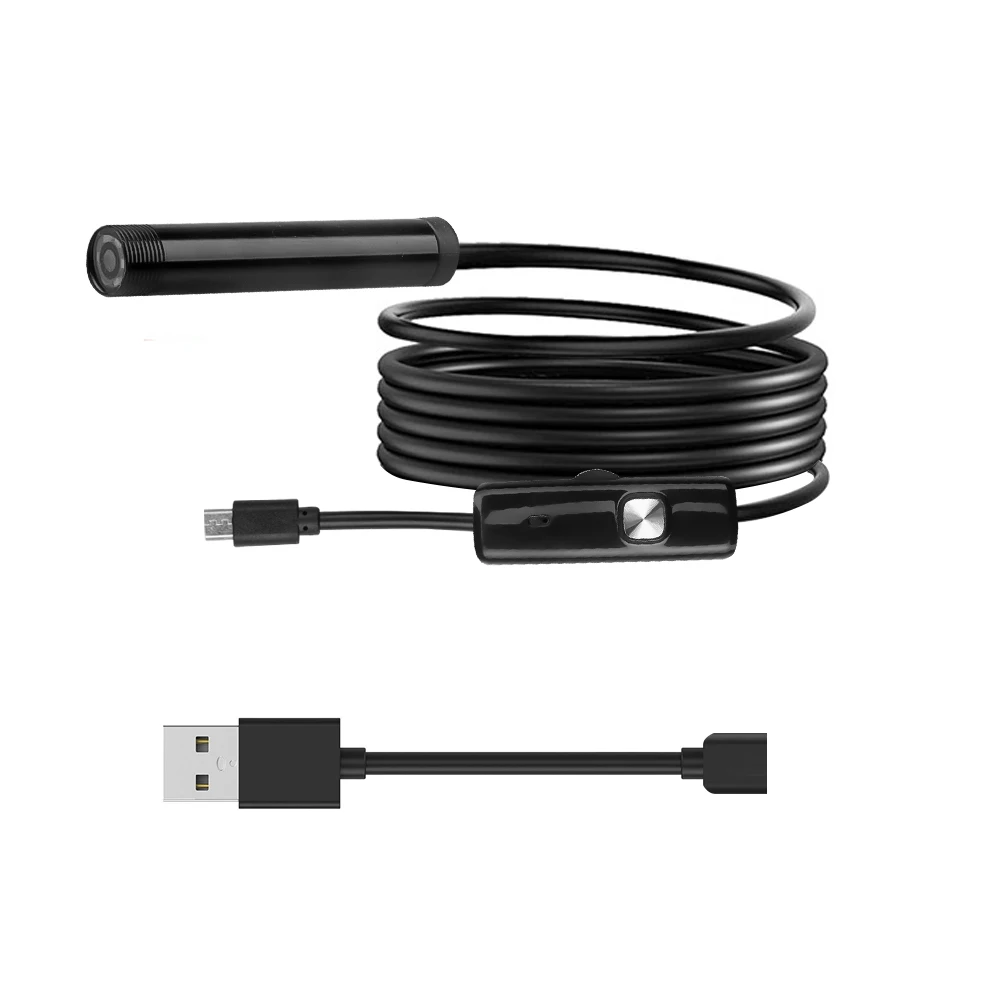Endoscope Camera Waterproof Mini USB industrial Endoscope Camera 7mm Adjustable Wire Inspection Borescope for Smartphone inspection camera mini endoscope camera