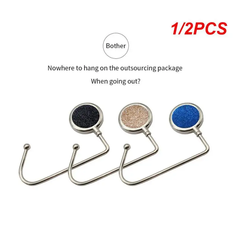 

1/2PCS New Bag Hook Portable Table Purse Bag Hook Hanger Holder Classroom Multi Purpose Table Portable Hole Free Hanging Bag