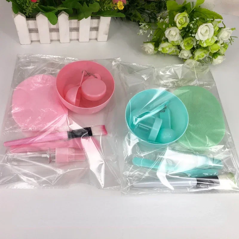 Pink DIY Facial Mask Mixing Bowl & Beauty Tools Set – 9-Piece Face Care Kit