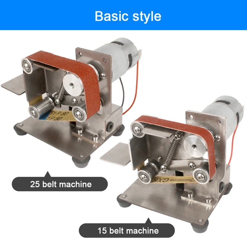 Belt Sander Belt Sander 110V/220V Mini Electric Polishing Grinding Machine Cutter Edges Sharpener Multifunctional Grinder With 10PCS Belt electric grinder electric sander belt sander
