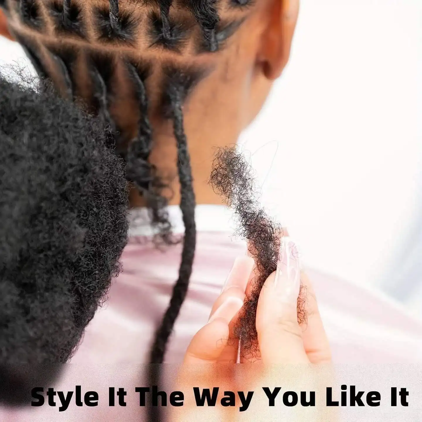 12-22in Brown Blonde QVR SDD quality Afro bulk No Attachment Afro Curly Bulk Human Hair Remy Dreadlock Natural Color Braids Hair 3
