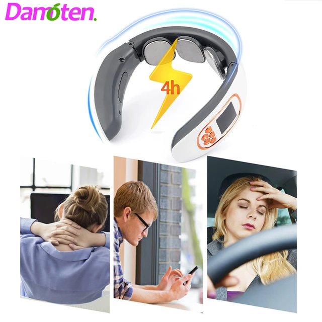 2 in 1 Neck Massager for Pain Relief, 5.0 Bluetooth Music Headset  Intelligent Neck Massager with Heat, Deep Tissue Trigger Point Massager,  Portable