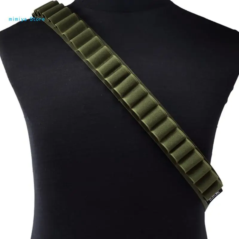 

Hunting Cartridge Belt Adjustable Shotguns Shells Belt Outdoor 27 Hole Storage Belt Shoulder Waist Belt Holder Durable