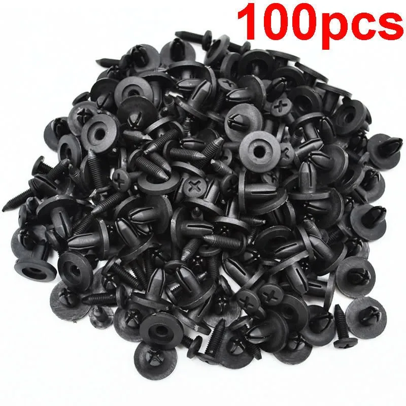 

Durable High Quality Clips Kit Moulding Accessories Black Car Plastic Push Pin Rivet Side Skirts Trim Universal