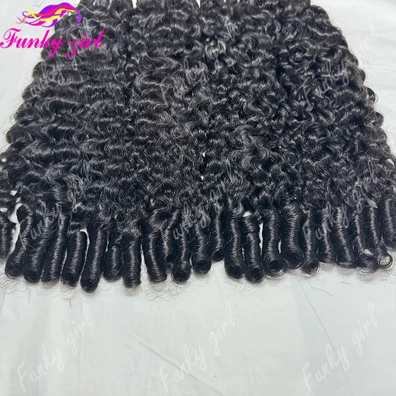 12A Burmese Curly Bundles Human Hair Unprocessed Quick Weave Hair Water Wave 3 Bundles Brazilian Spiral Curls Natural Bundles - 3