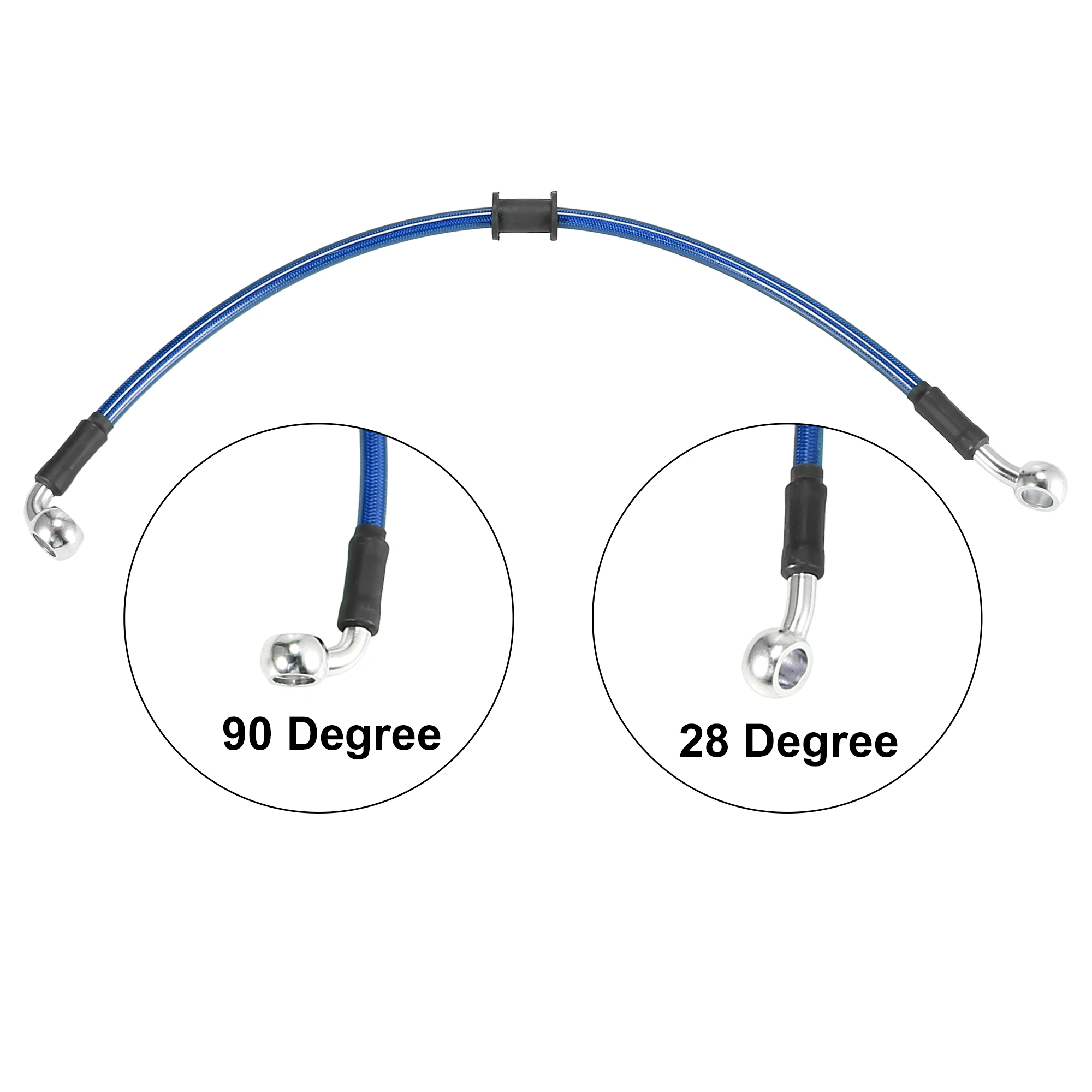 Universal 40cm Motorcycle Brake Clutch Oil Hose Line Pipe Hydraulic Reinforced Stainless Steel Braided Hose brake pipe hose motorcycle brake hose