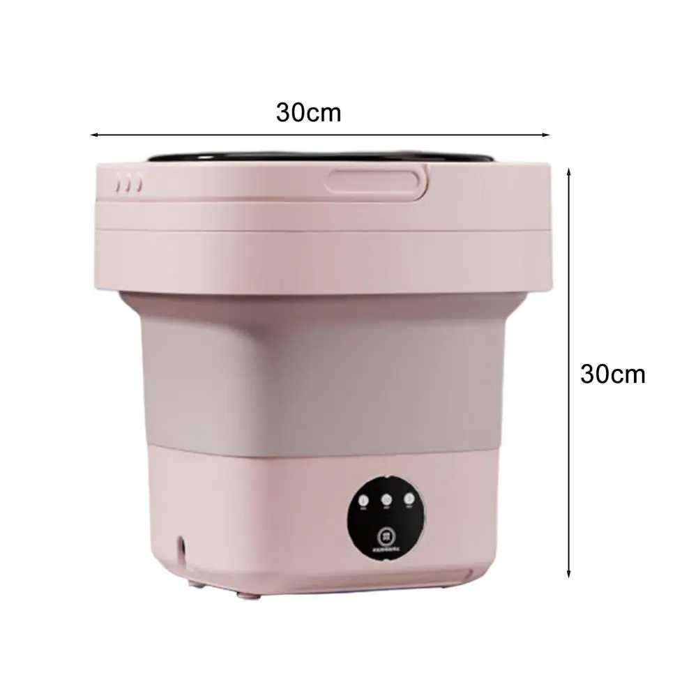 6.5L Portable Mini Washing Machine Foldable Detachable Drain Basket Low Noise Underwear Baby Clothes Socks Washer Home Supplies