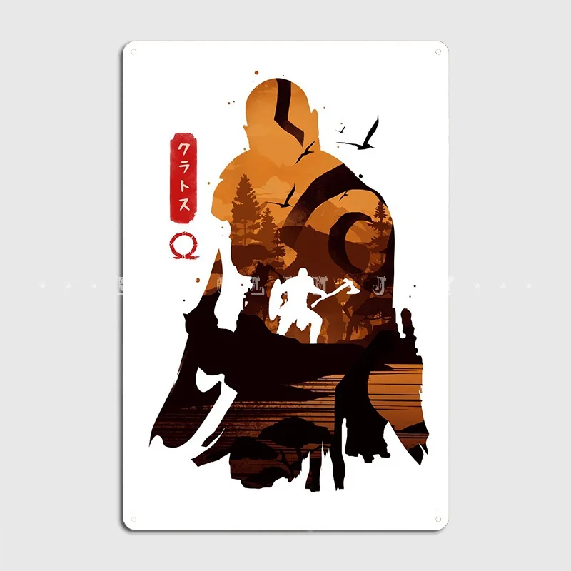 

Металлический знак «Бог войны», Настенная роспись для гостиной, печать, украшение гаража, оловянный знак, плакат