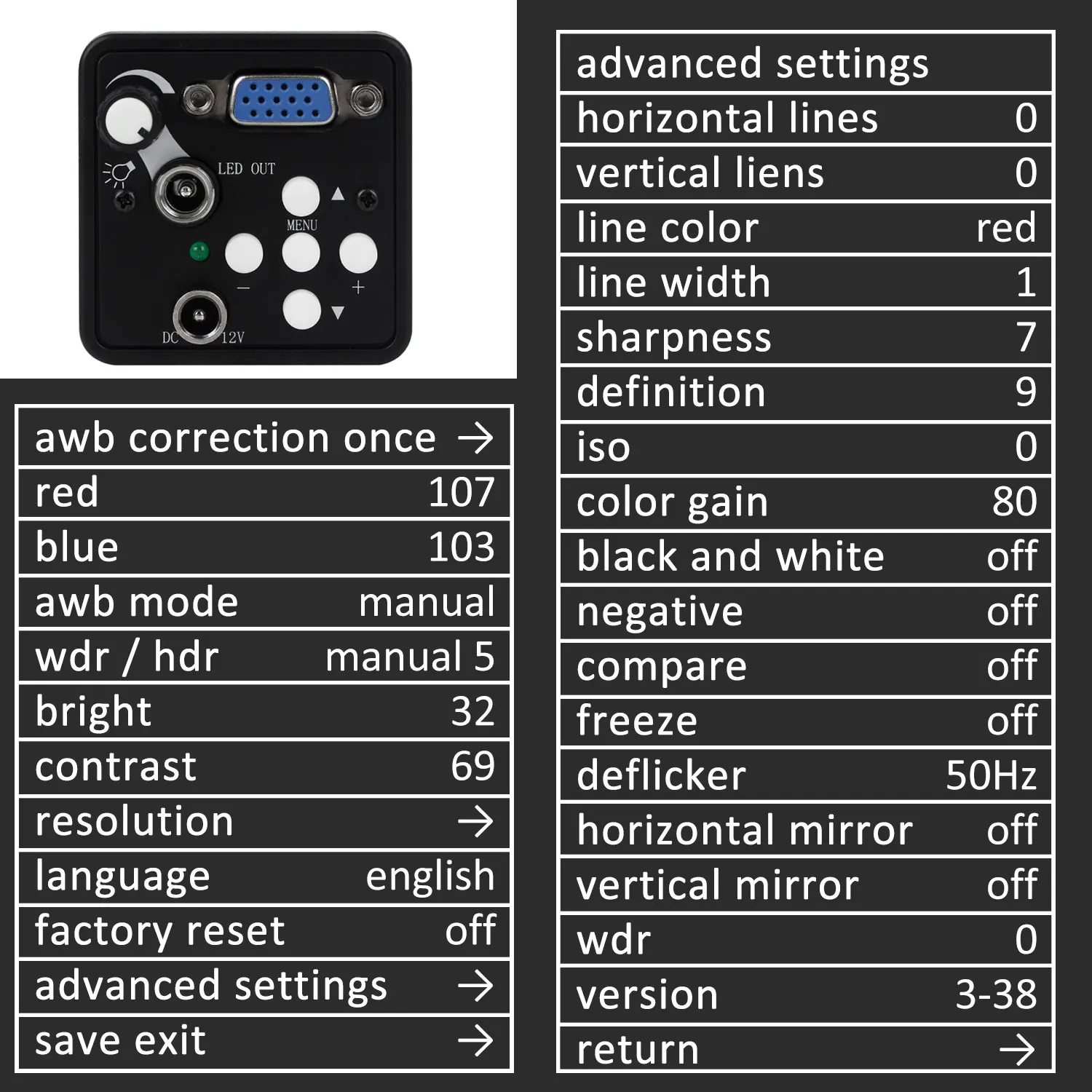 13MP VGA Video Microscope Camera 1080P + Zoom 1-130X C-mount Lens + Brightness Adjustable Light  Big Vision For Phone Repair 3