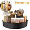 360° Rotating Storage Trays Stainless Steel Kitchen Spice Organizer Turntable Multifunction Bathroom Round Storage Carousel New 1