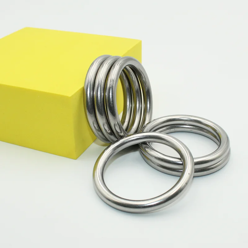 O-Ring aus Edelstahl 304, robust, geschweißt, runde Ringe, glatter, massiver Ring für Rigging, Marine, Boot, Hängematte, Yoga, hängender O-Ring – Detail 5
