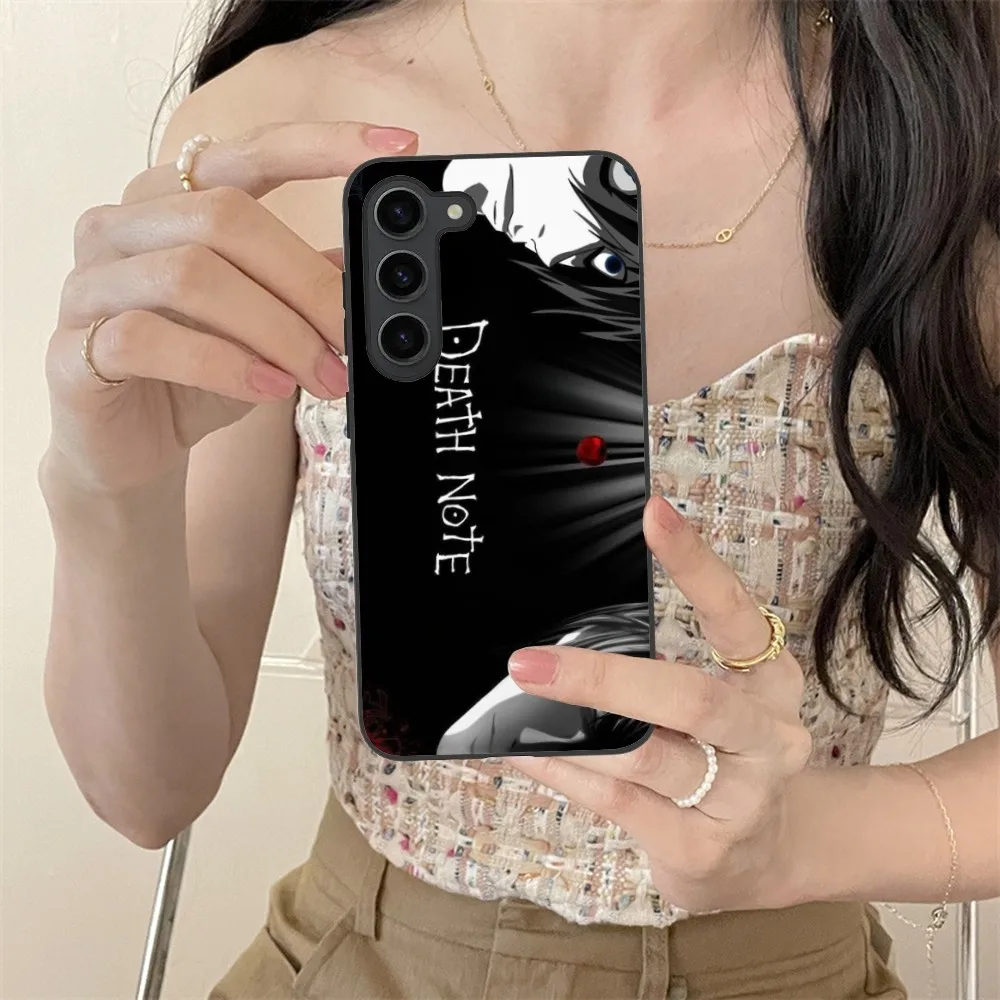 Anime Death Note Mobile Phone Case For Samsung Galaxy S24 S23 S22 S21 S20 S10 S9 Plus Fe Ultra Lite Black Phone Cover Funda