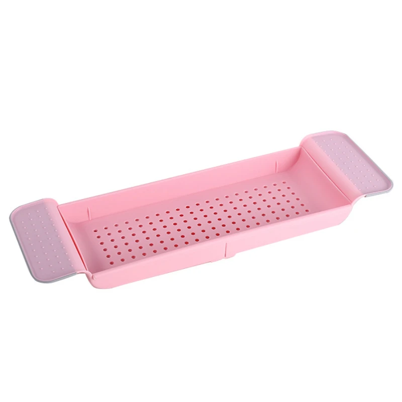 Bathtub Trays Bathroom Storage Plastic PP Material Bathtub Kitchen Sink Scalable Storage Rack Bath Tub Tray Multi Purpose