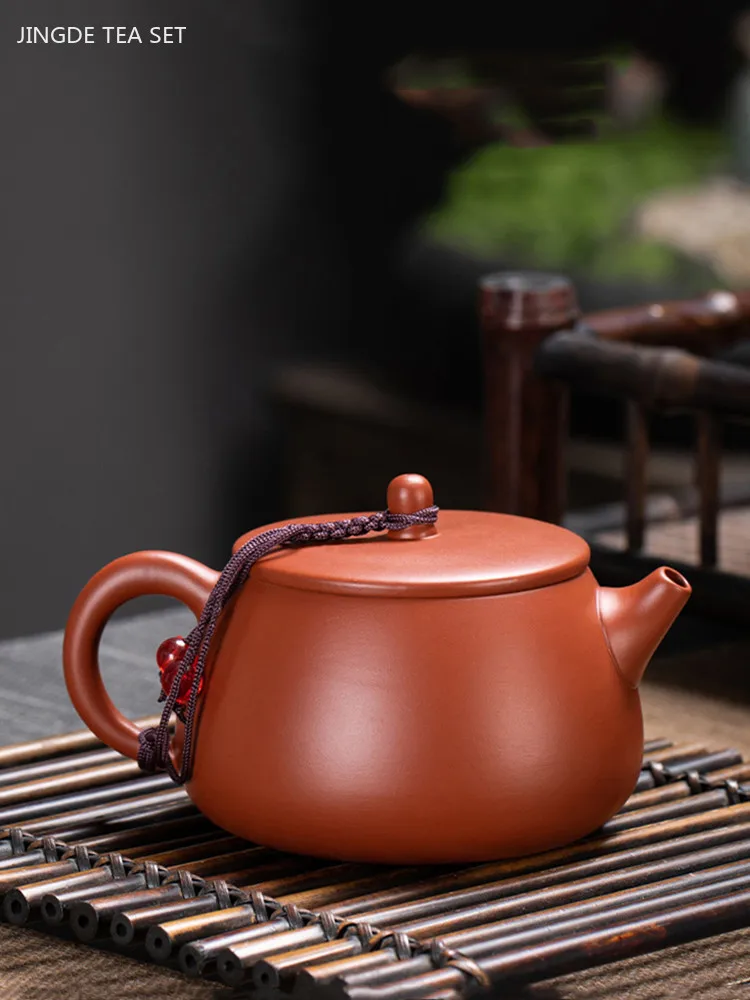 Traditional Purple Clay Teapot Dahongpao Ball Hole Filter Tea Infuser Raw Ore Zisha Tea Set Household Beauty Xishi Teapot
