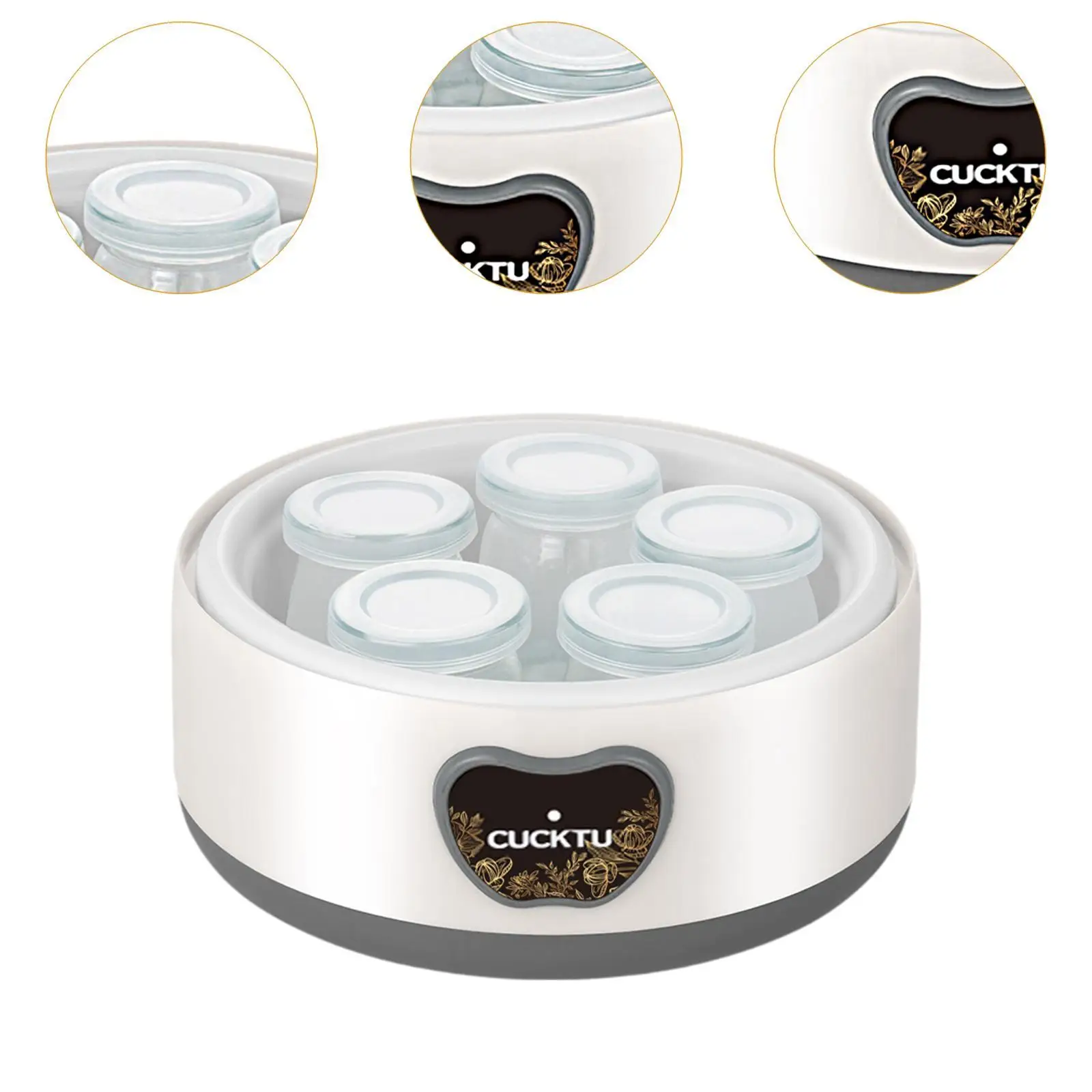Yogurt Maker Small 1.2L Portable DIY Yogurt Tools Stainless Steel Automatic Machine for Restaurant Cafe Kitchen Home DIY