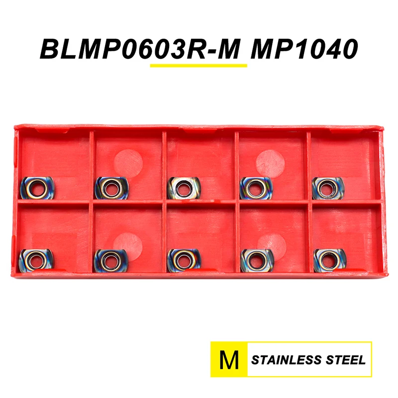 

BLMP0603R M MP1040 Carbide Inserts Milling Turning Tool BLMP0603 R M Tungsten Carbide Blades CNC Lathe For Stainless Steel