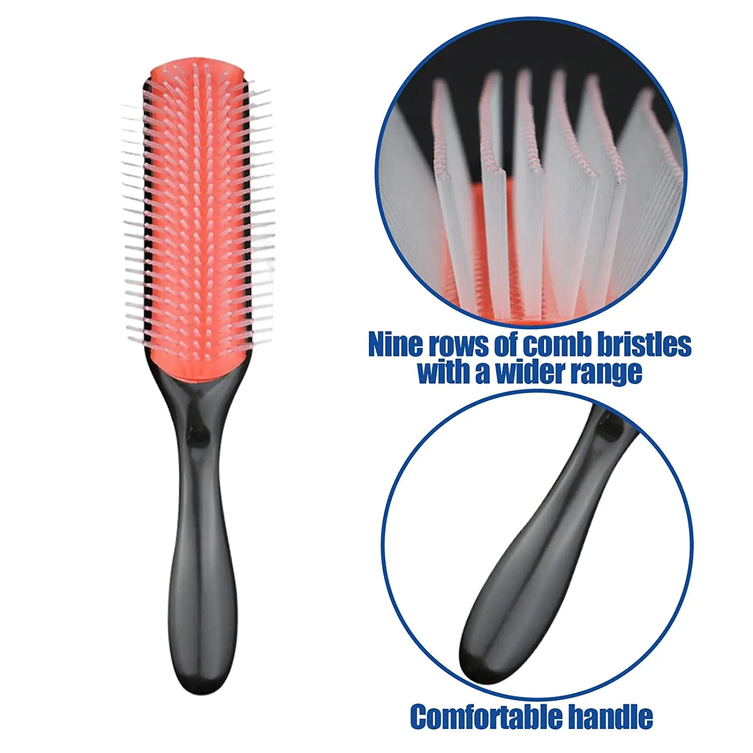 Wavy Hair Denman Brush 3a 2pc/set Denman Brush Curly Hair 9-Row