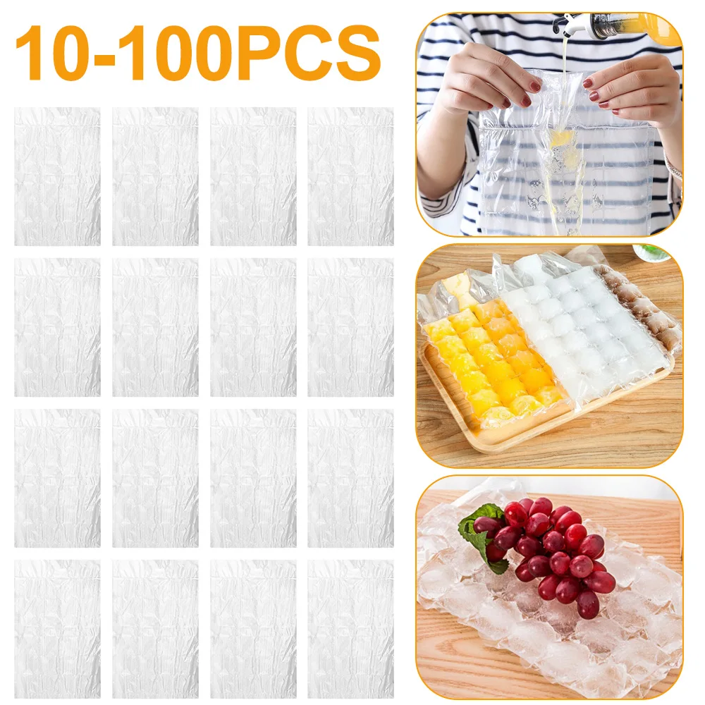 Ice Mold,Ice Cream Molds,Ice Cream Bag 10-100PCS Disposable Cocktail Ice-Making Bag