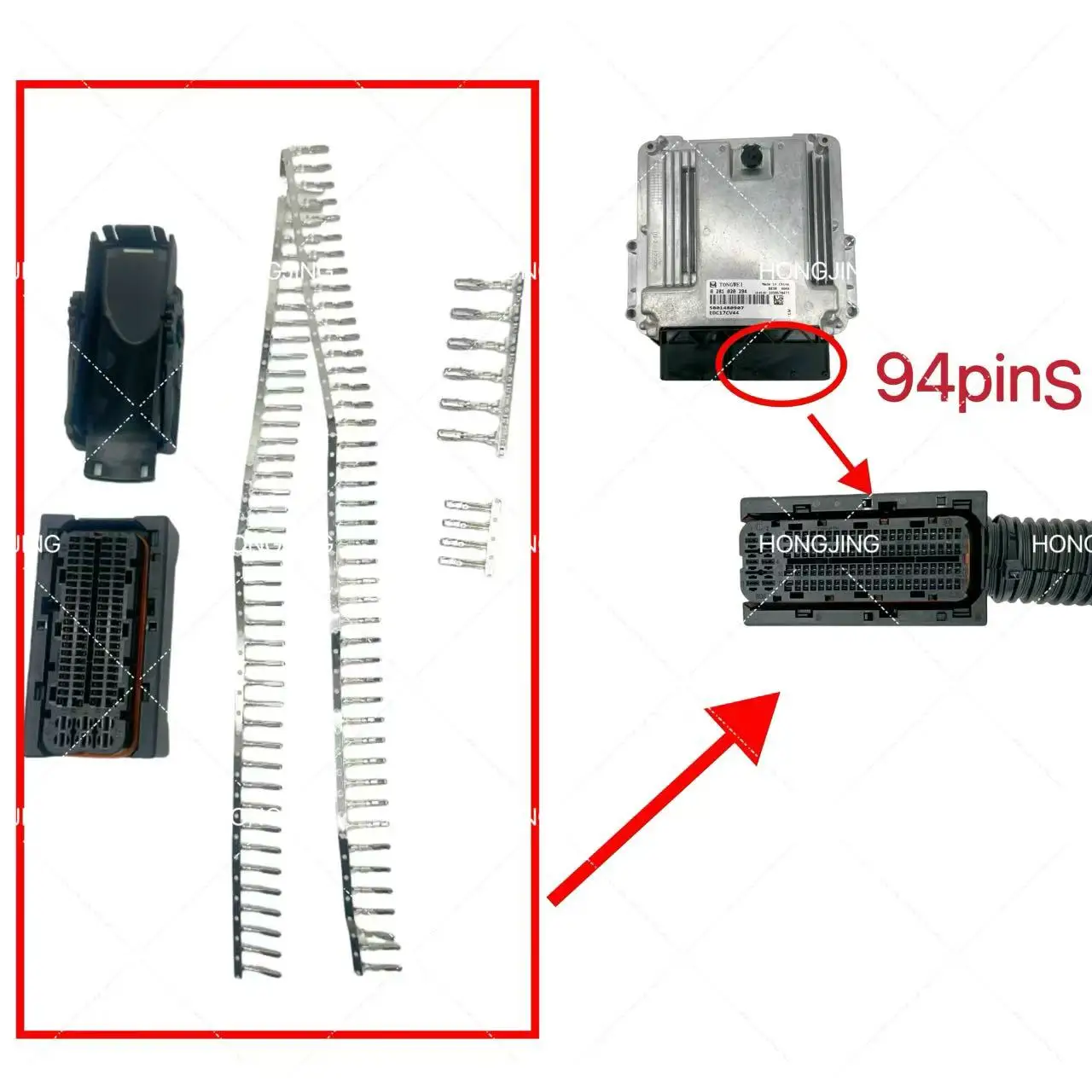94 pin ECU connector without cable