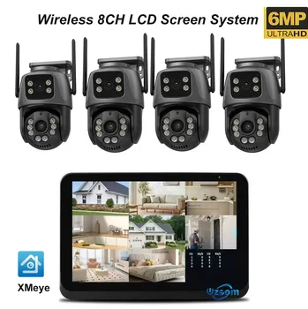 8CH 4K NVR Wireless Security Camera Kit with AI Human Detection 6MP PTZ Outdoor WiFi Night Vision CCTV Surveillance System XMeye 1