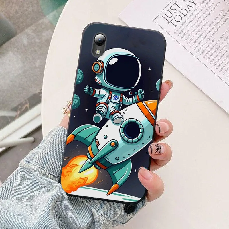 Astronaut Silicone Protective Back Cover Phone Case - Enhanced Durability and Style