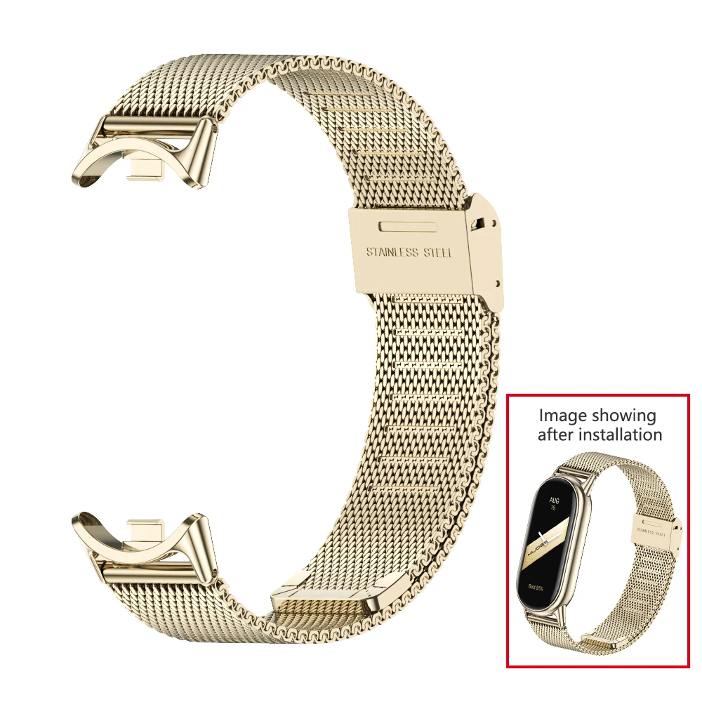 Elegant Stainless Steel Metal Strap Bracelet