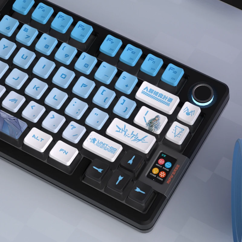 Desenhos Animados Anime Keycap Keycap Translúcido Retroiluminado Oem Pbt Dye Sub Pudim Eva Rainy75 Sugar65 Hi75 Hi8 - Imagem 5