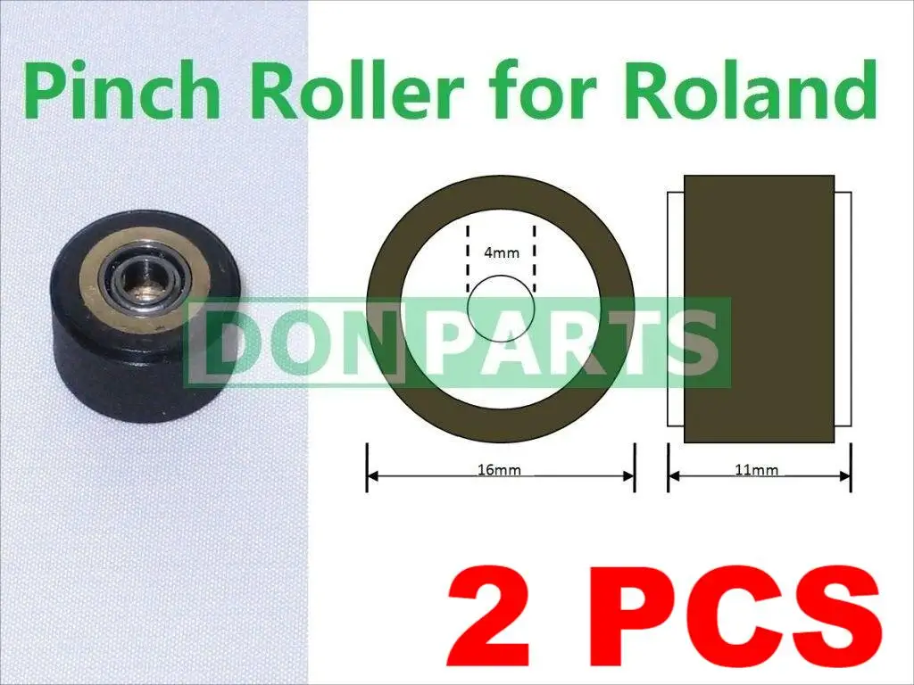 New 2x Pinch Roller 16x11x4mm for Cutting Plotter Vinyl Cutter Roland 300 540 640 740 745 LIYU Rabbit ATTAIN
