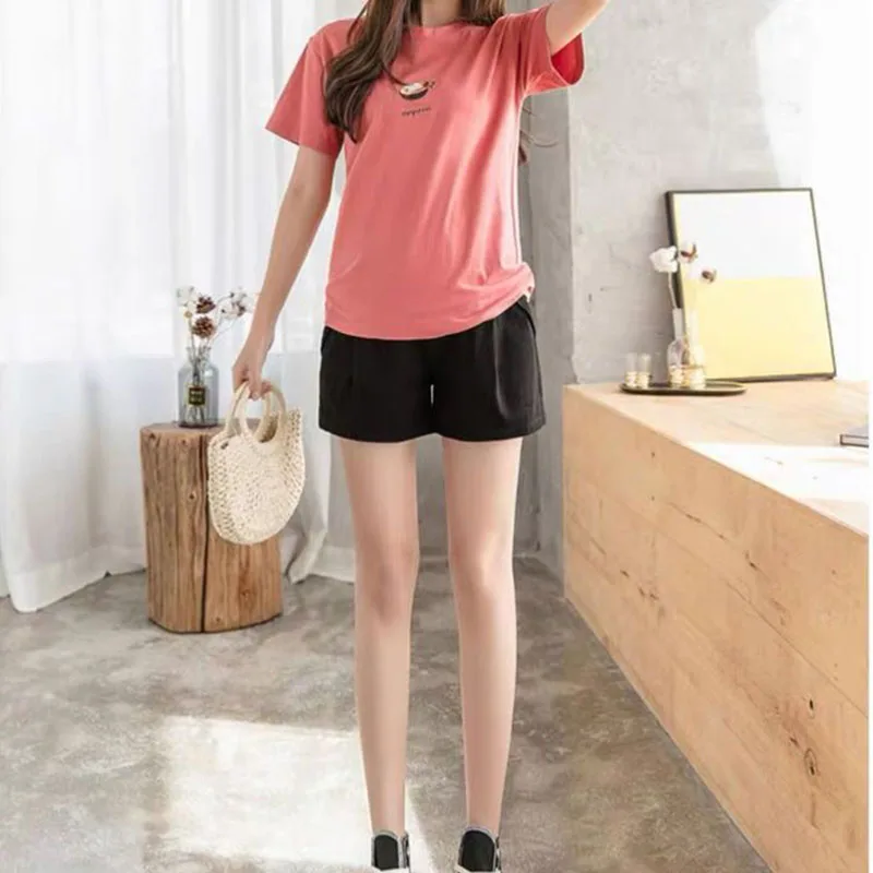 Summer Thin Cotton Maternity Short Legging Seamless High Waist Belly Underpants Clothes for Pregnant Women Hot Pregnancy Shorts 2