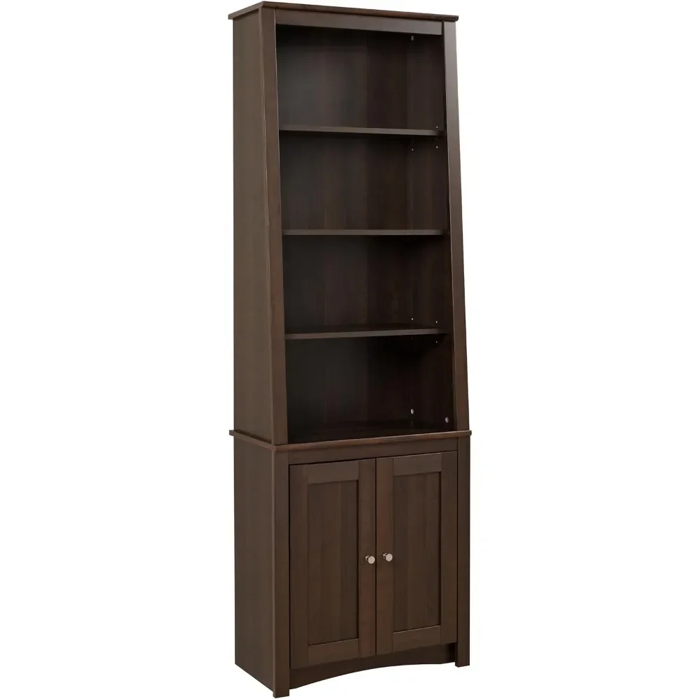 Bookcases, with 2 Shaker Doors, Modern Tilting Design, Adjustable Shelves and A Fixed Shelf ,bookcase 6