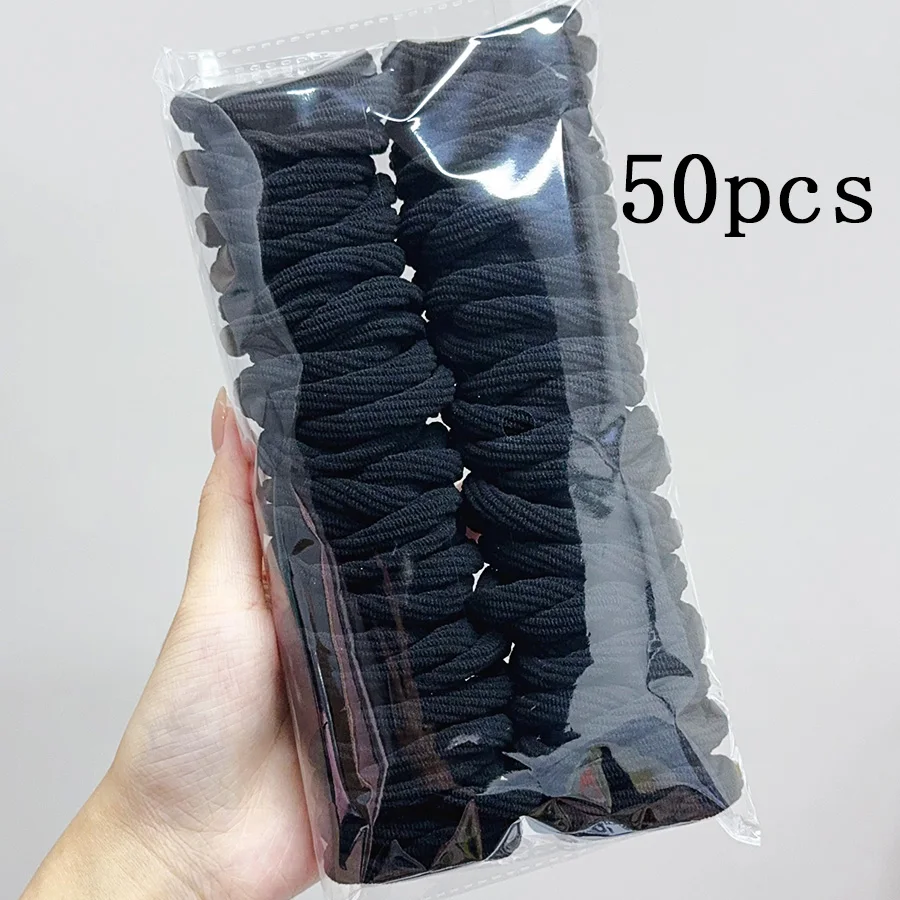 50 шт./комплект, женские бесшовные эластичные повязки для волос