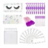 Wholesale Eyelashes Paper Box With Lash Trays Brush Tweezers Applicator For Fluffy Natural Long Wispy Strip Mink Lashes 1
