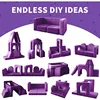 10PCS Purple Modular Play Couch for Playroom Bedroom 10 in 1 Multi-functional Sofa for Playing Creativing Sleeping Toddler Couch 5