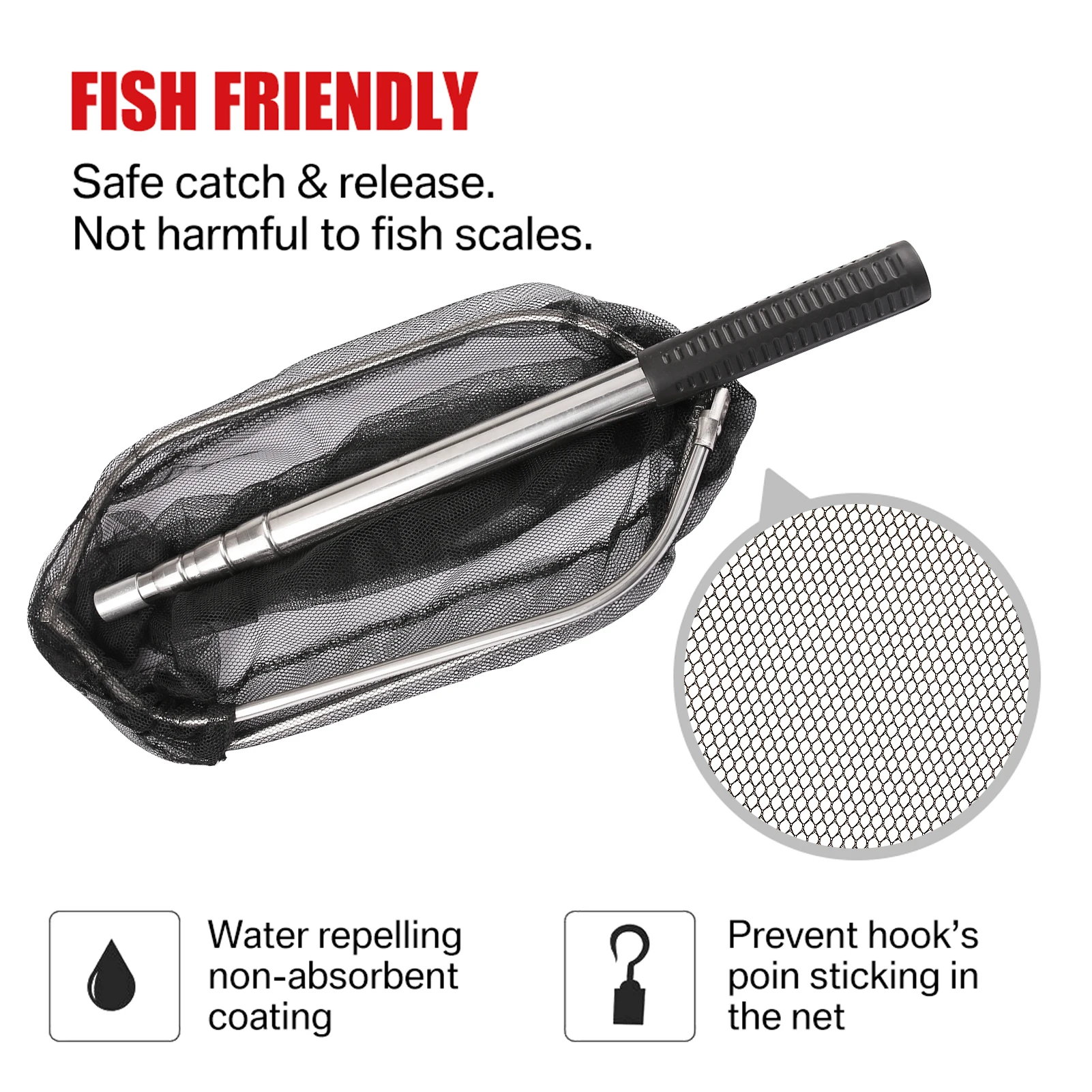 Fishing Landing Net with Telescoping Pole 4