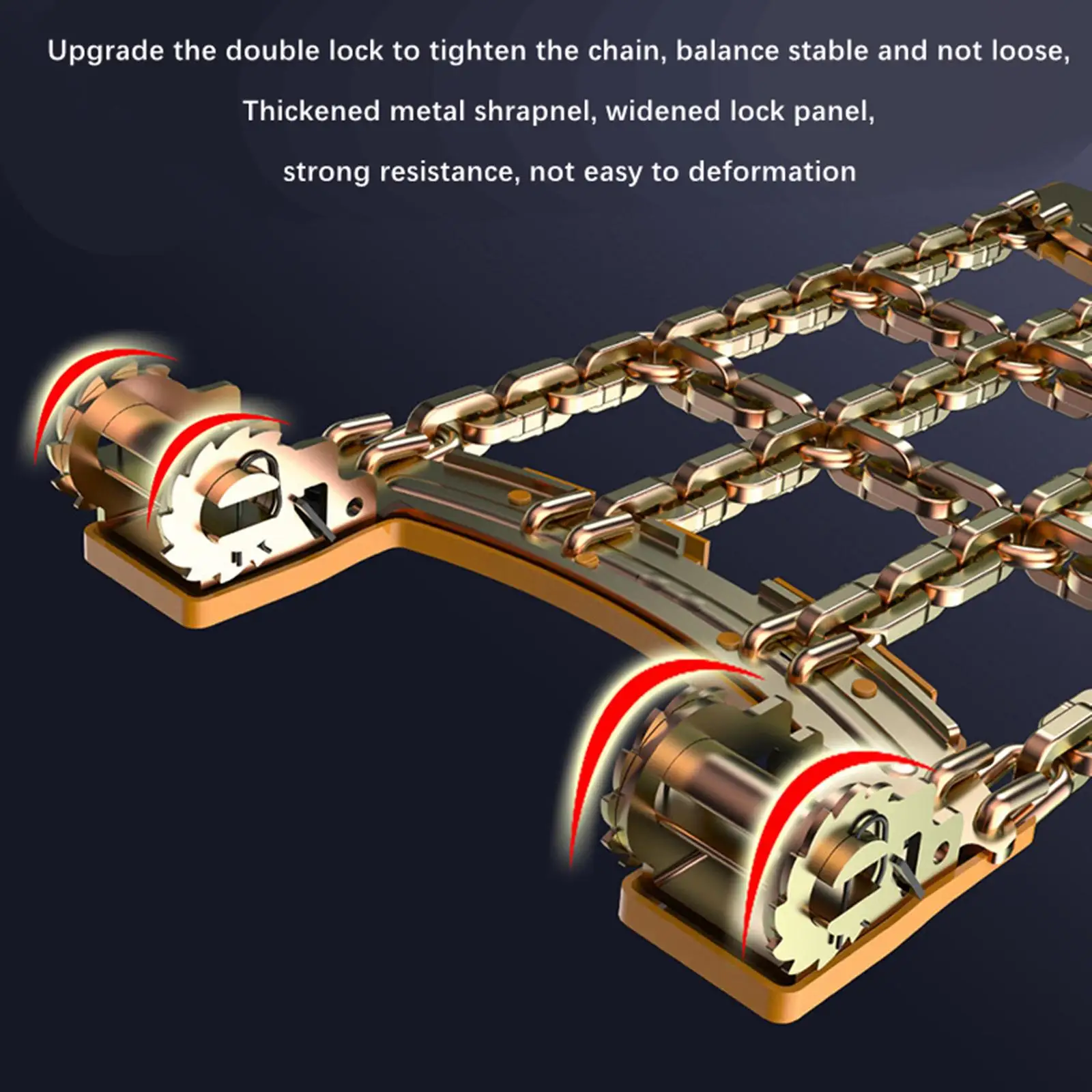 Snow Chain Reusable Quick Fit Car Wheel Chain for Cars Trucks Pickups