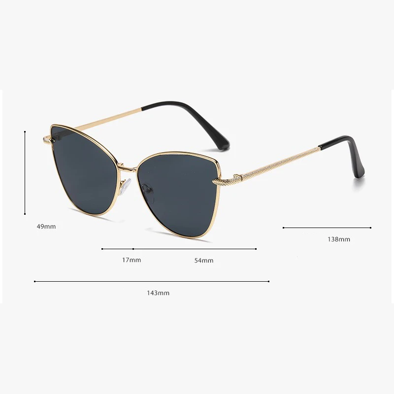1/2/3Pcs Cross-Border Metal Small Frame women sunglasses Female European and American 8390