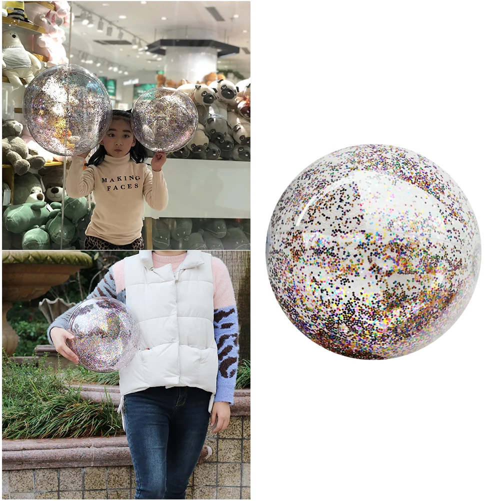 

Beach Ball Balls Pool Glitter Inflatable Party Sequin Swimming Kids Water Favors Bulk Toys Confetti Christmas Floating Games