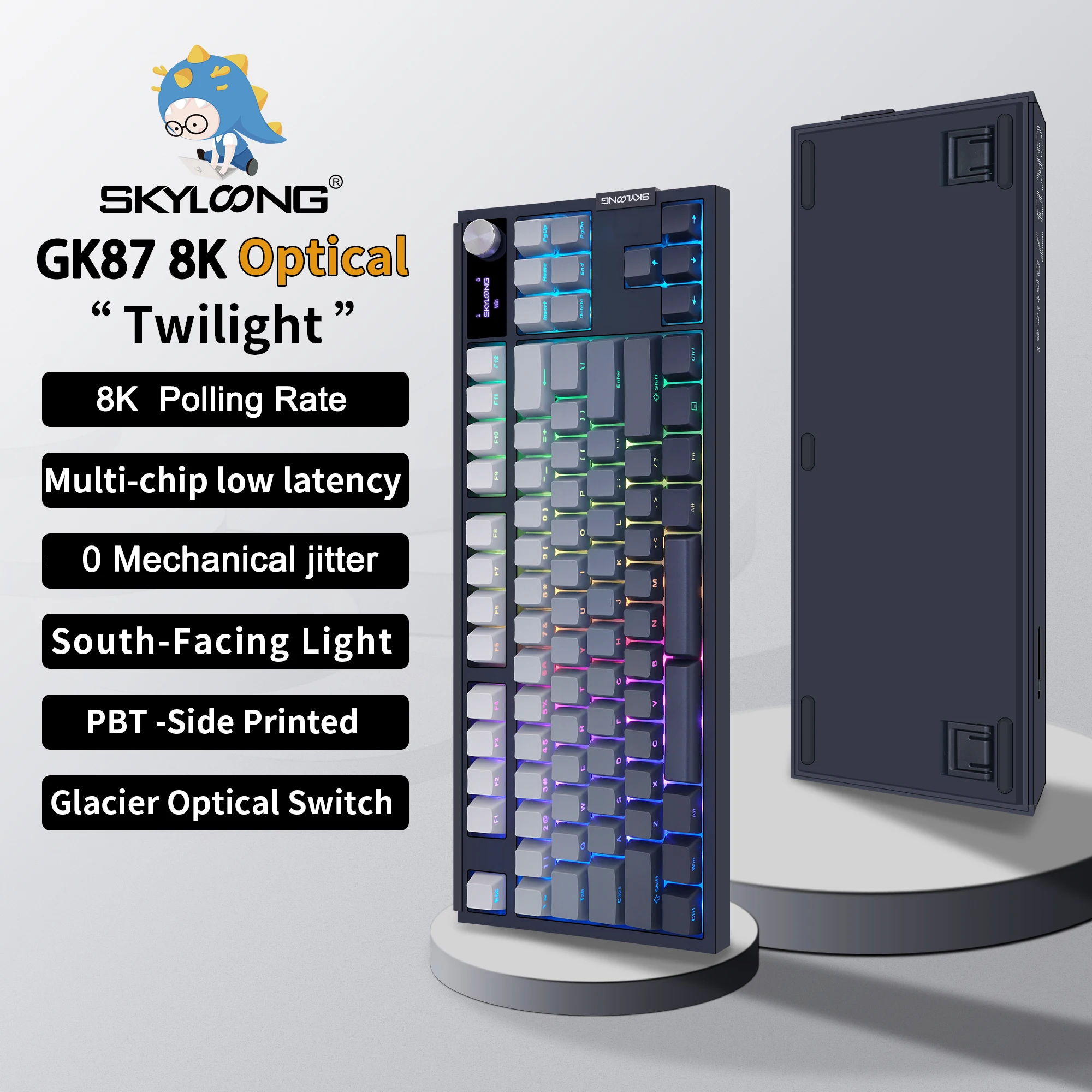 SKYLOONG 青・ピンク キーボード 本体 SKYLOONG GK87 Pro Wireless