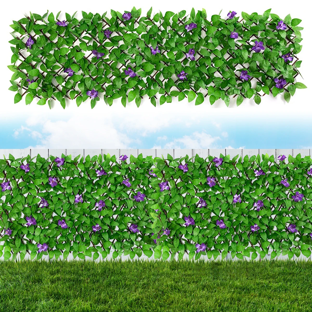 Expandable Fence Privacy Screen 40x200cm Artificial Hedges Privacy