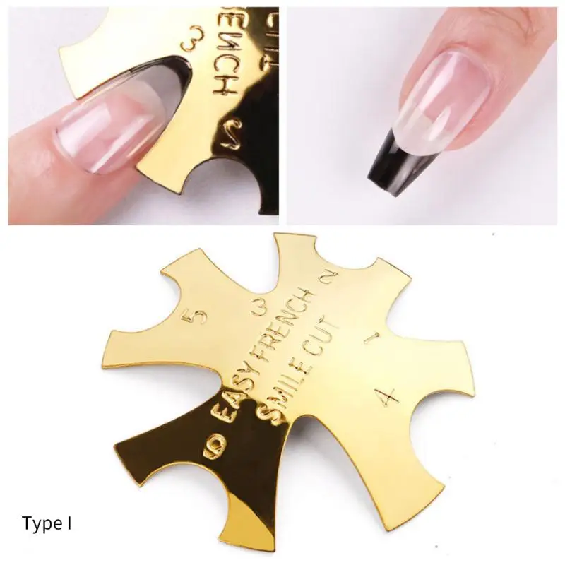 19 Taglie Easy Smile Cut V Line A Forma Di Mandorla Argento Punte Super Lunghe Manicure Edge Trimmer Tagliaunghie Strumenti Per Unghie Francesi