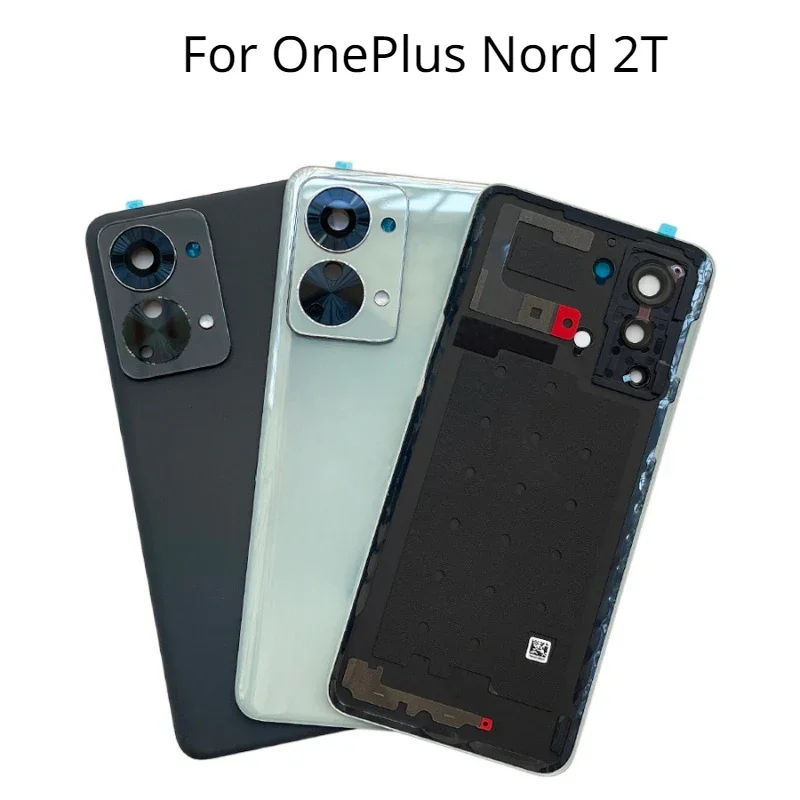 

6,43 дюйма для OnePlus Nord 2T CPH2399 CPH2401, крышка аккумулятора, заднее стекло, задняя крышка корпуса, задняя панель с объективом камеры