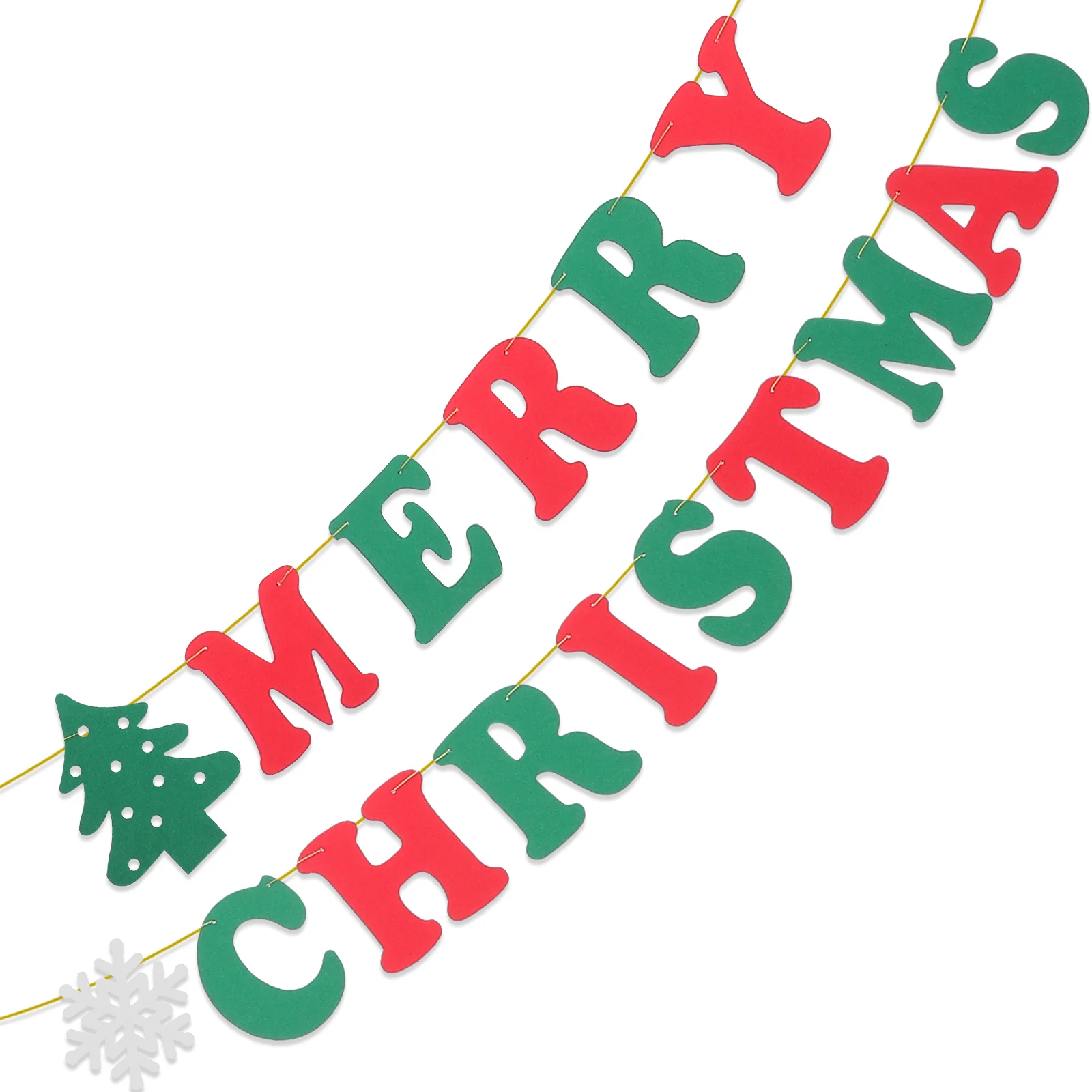 

Banner Decorative Letters MERRY CHRISTMAS Party Favor Decor Bunting for Christmas Party Festival