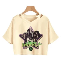 T-shirt court graphique Sexy pour femme, gothique Y2k, Style coran des années 90, vêtements pour femmes, Katseye, imprimé drôle 5