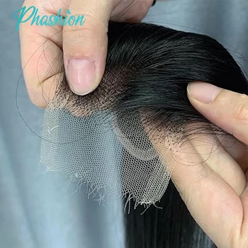 Phashion 4x6 2X6 Real HD Lace Only Deep Parting Straight Hair Ultra-thin Swiss Lace Closure Tiny Knots 100% Human Hair On Sale 1