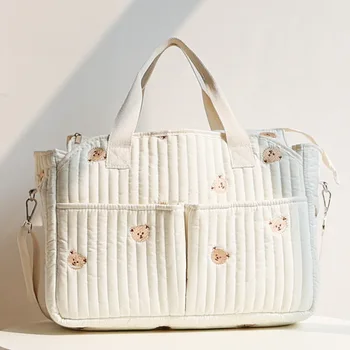 New ins wind mommy bag large capacity baby out portable handbag storage diaper bag multi-functional messenger