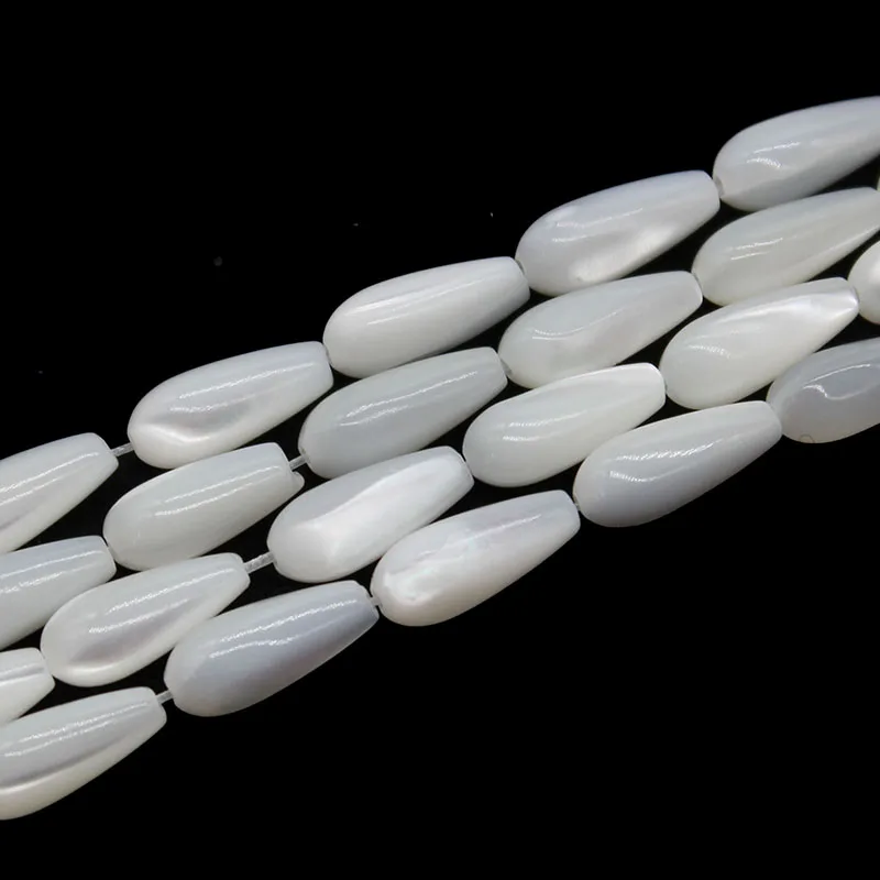 

WhiteTeardrop Shell Beads Natural Freshwater Mother of Pearl Beads for Jewelry Making DIY Necklace Bracelet Handmade Accessories