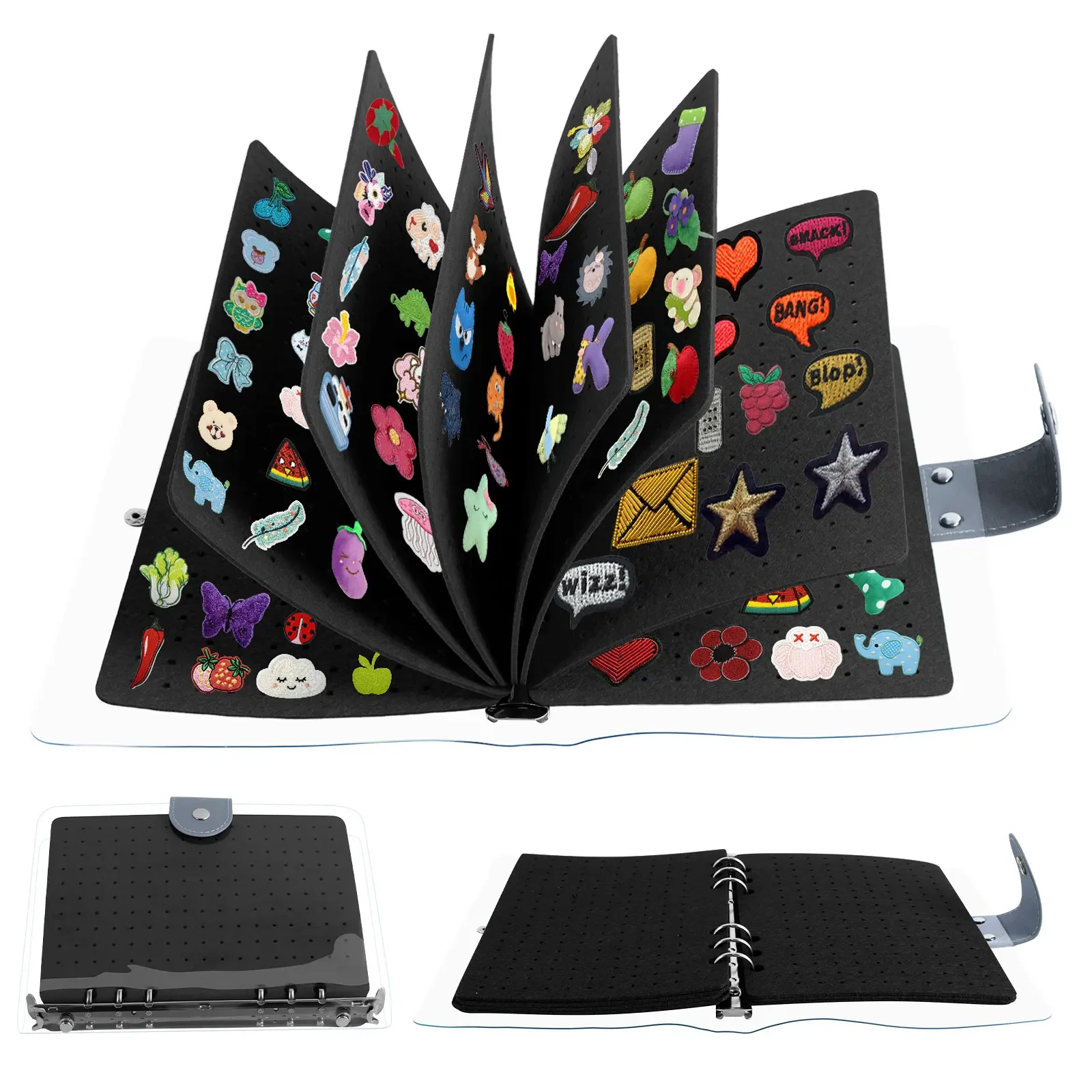 Enamel Pin Collector's Display Album with Clear Cover - Portable Organizer